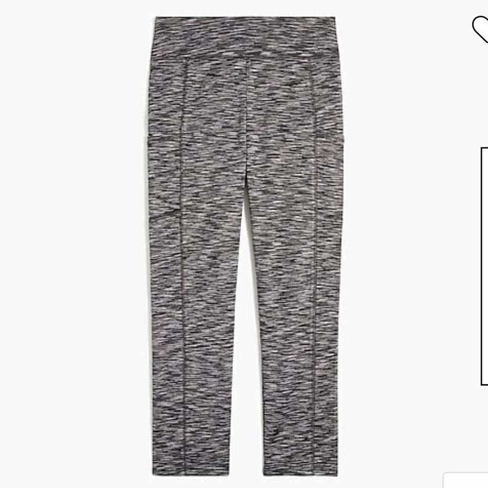 LIKE NEW J Crew Factory Cropped space-dyed leggings w side pocket Capri Medium